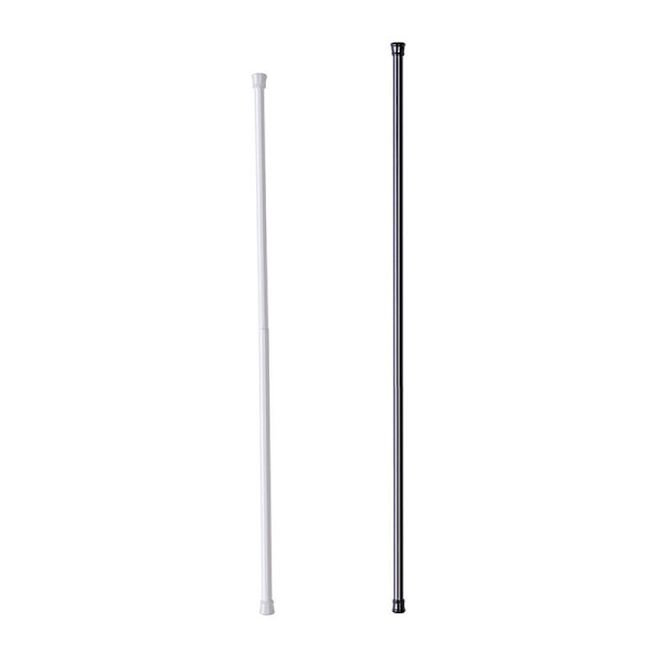 Utdragbar Gardinstång utan Borrning, Teleskopisk Duschdraperistång, Justerbar Duschstång för Badrum, Sovrum (Vit, 55-90 cm)