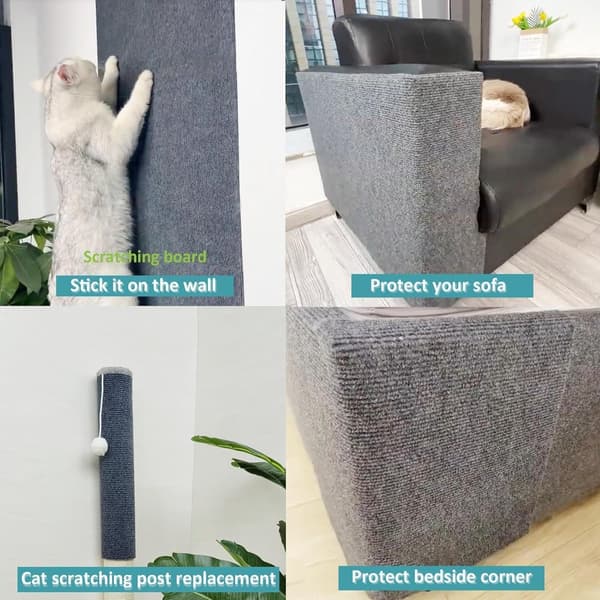 30 x 100 cm Klorematte til Sofa - Selvklebende Klorematte for Katter - For Sofa og Stoler - Beskytter Tepper og Sofa - Kan Kuttes til Størrelse