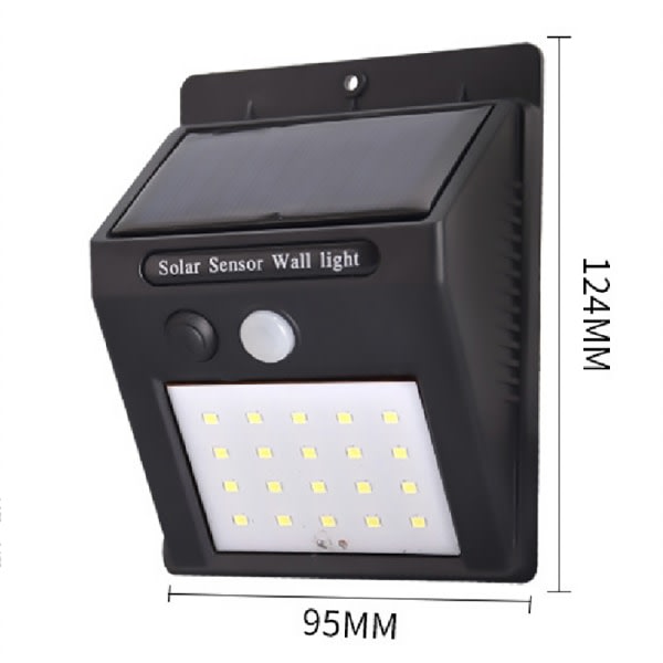 TG Effektiv & Funktionell Solcells PIR Automatisk Utomhusbelysning 20 LED