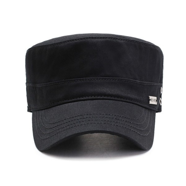 Mørke - Army Cap i Bomuld Foran, Militær Cap, Klassisk Baseball