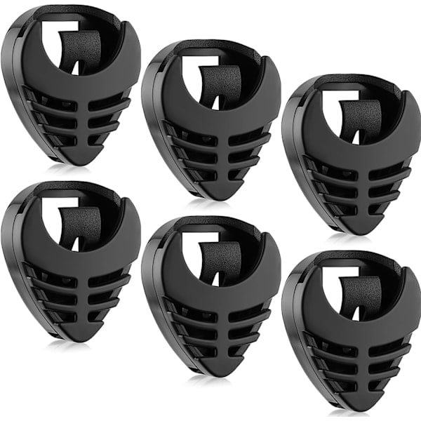 Self-adhesive black plastic pick holder