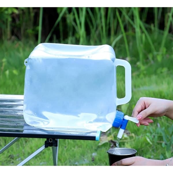 Bærbar sammenleggbar plast vannbeholder, vannflaske, 2-pakning/20L 2st/20L