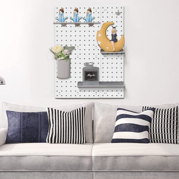 Wall Control Pegboard Rack Horisontalt Pegboard - Letvægts Hvid S