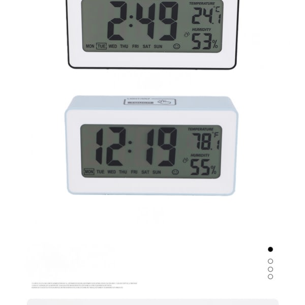 5 tum smart LCD elektronisk klocka skrivbord med väckarklocka lysande lat elektronisk klocka multifunktionell fast klocka (blå)