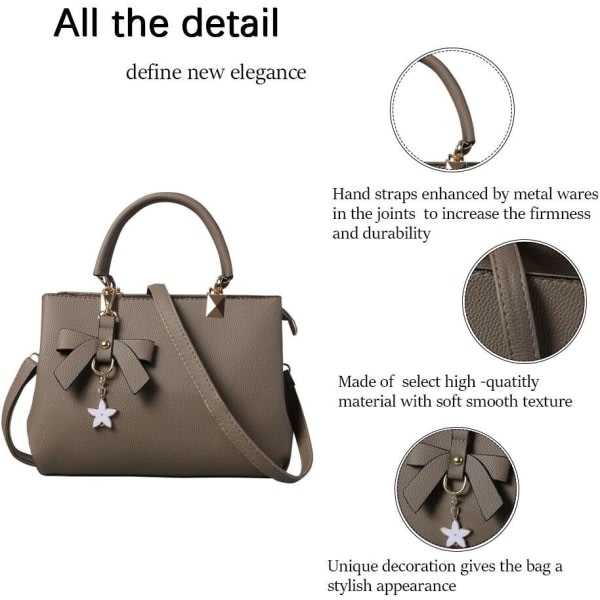 Handväska för kvinnor med en snygg designaxelväska av konstläder