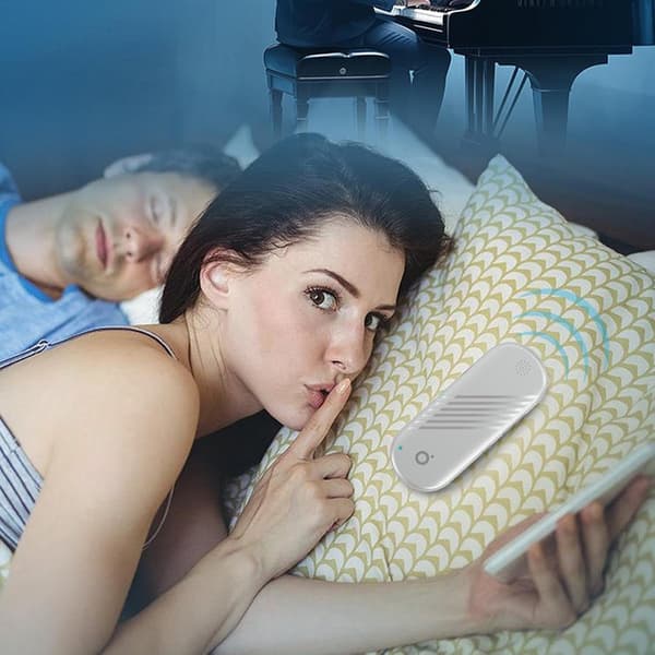 Högtalare för under kudden, benledning Bluetooth 5.3 med timer, 24 timmars speltid för sidosovare, par, vit