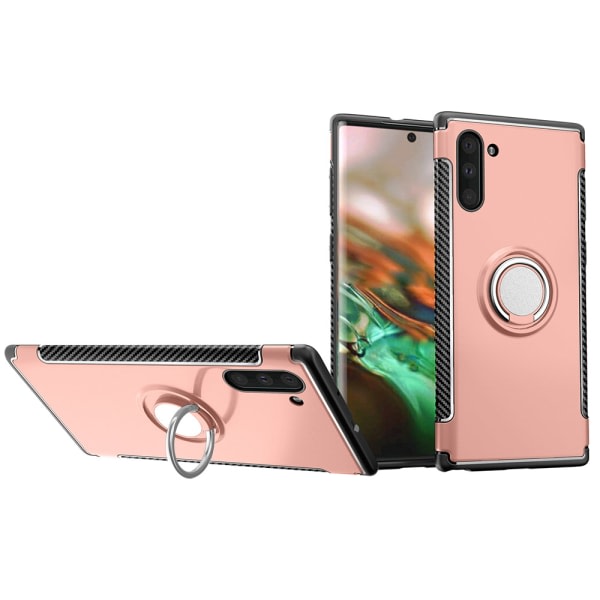 TG Samsung Galaxy Note10 - Praktisk Floveme Skal Ringholder Sort Sort