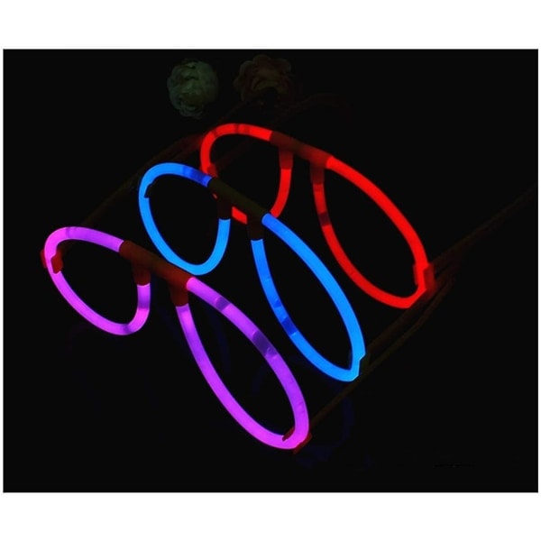Glow Sticks i Bulk 50 stk. Glow Eyes, Selvlysende Rave Party Briller Bursdag Bryllup Party Gaver Glow Party Tilbehør Jul Halloween Dekor