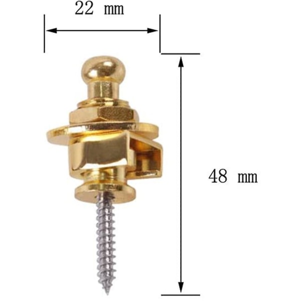 Galaxy 4 delar Gitarrband Dubbar Lås Basband Tail Dubbar Spännen Guld