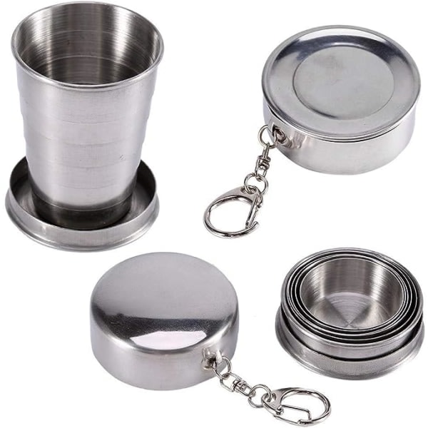 TG 150ML hopfällbar mugg Premium rostfritt stål teleskopmugg Keyc