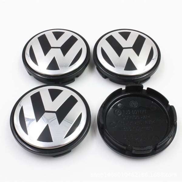 4-pack VW logotyp 56 mm navkapsel Fälgemblem Fälgmärke #1 56mm