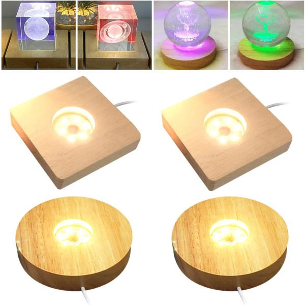 10*2cm, (pyöreä, lämmin valo), 1 pakkaus, LED-yövalon jalusta, USB