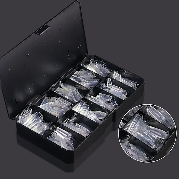 Born Beauty Nails 550stk/æske Oval Stiletto Mandel Kvadrat Hjerte C 6