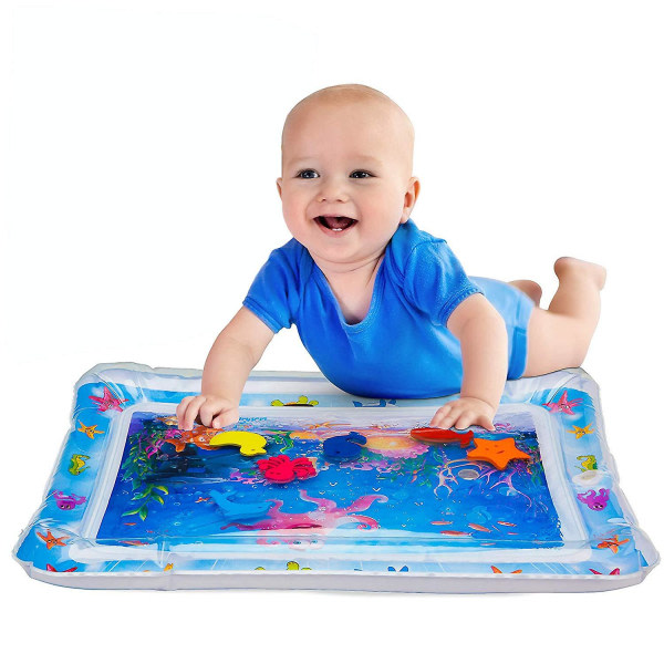 Vattenmatta Uppblåsbar lekmatta Perfekt sensoriska leksaker för baby