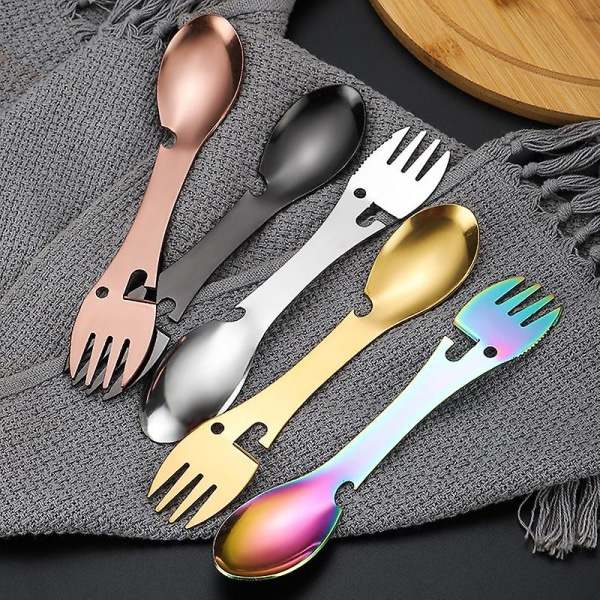 Utomhusöverlevnadsverktyg 5 i 1 Camping Multifunktionell EDC-kit Praktisk