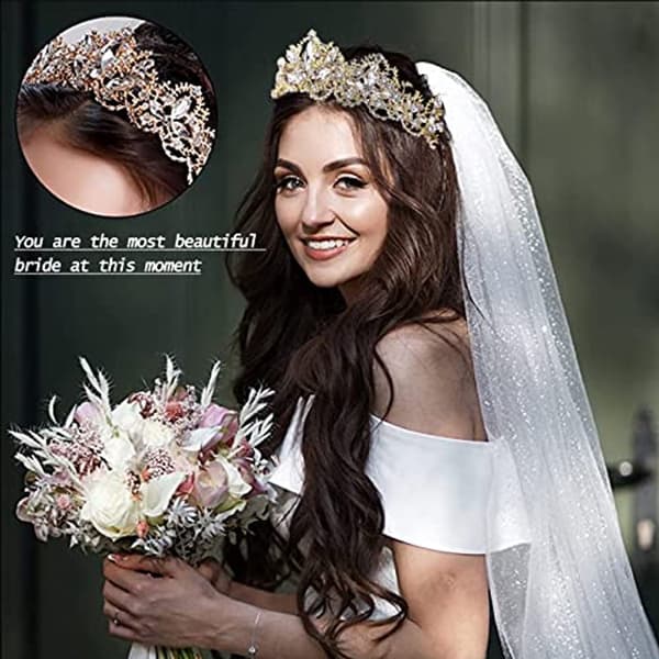 Krystalltiara Hodeplagg for Bruder - Luksuriøst Hodeplagg for Bryllup og Festlige Anledninger_yu