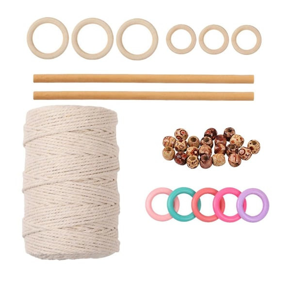 1 Set Puupallot Makrameen Ripustus DIY Kuten Kuvassa 10000X0,3cm