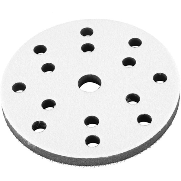 Pakke med 10 bløde slibepuder, 150 mm slibeinterfacepuder blød svamp diameter 150 mm (15 huller)..DEBUNS