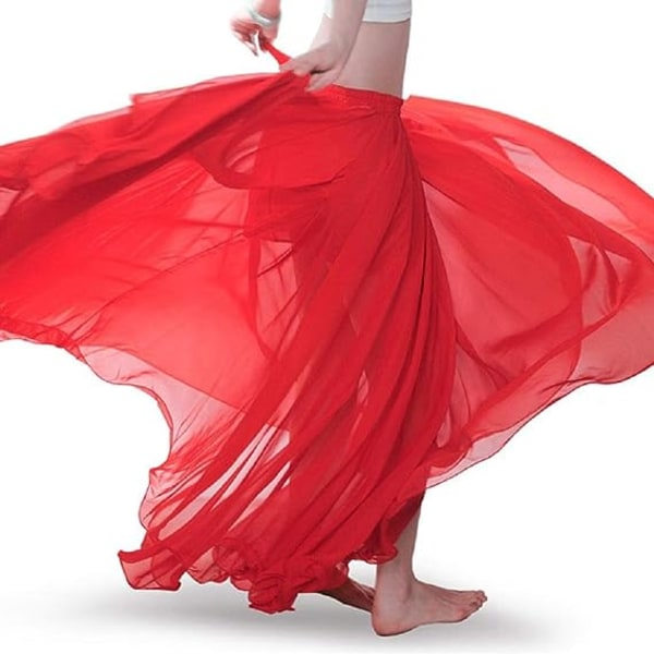 Kjol Længde 90cm Mave-dans Kjol Mave-dans Kostume Kvinder Chiffon