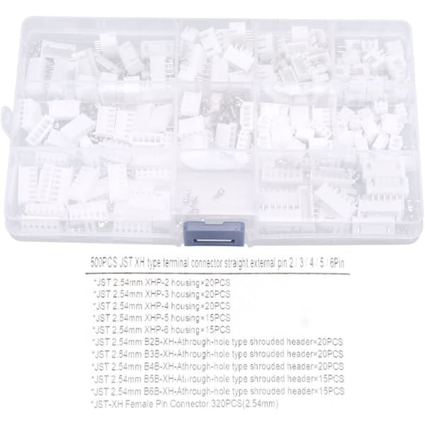 500 stk. Jumper Wire Connector Terminal 2,54 mm Hus Hun Pin Header Connector Kit, DUBUNS