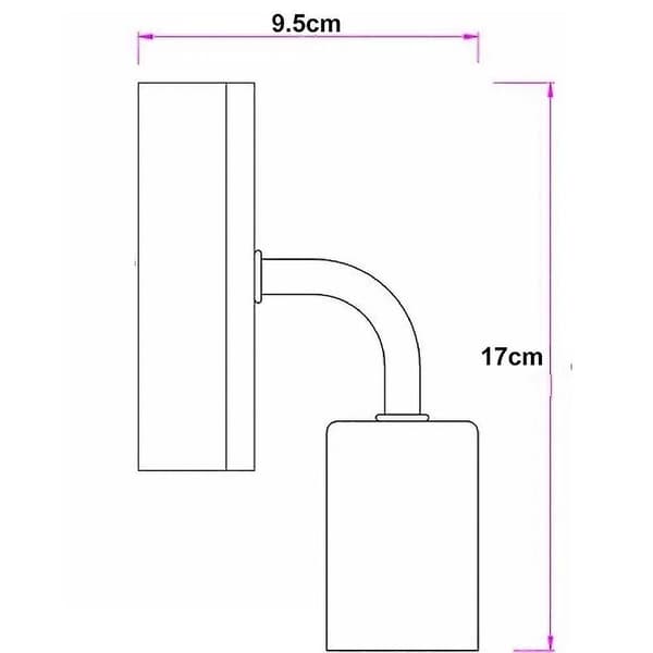 Smidde jern enkel vegglampe, vegglampe, hvit