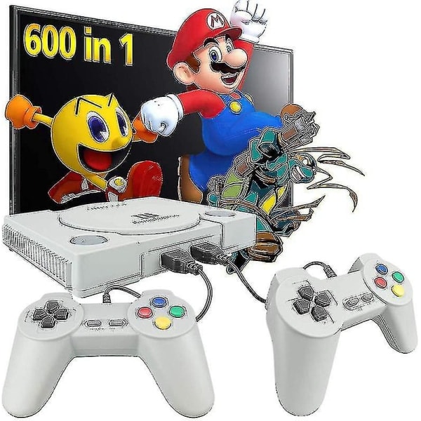 Spilkonsol Indbygget 600 Spil Klassisk Videospilkonsol Plug And Play-konsol