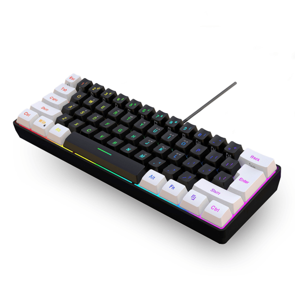 Galaxy RGB-belyst tangentbord Ultrakompakt minitangentbord Gamingtangentbordskompositfunktion