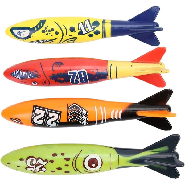 4 kpl uima-altaan leluja, torpedo-uimapommit, uima-altaan lelut, uima-altaan lelut lapsille pojille tytölle