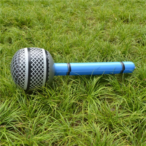 TG 4st oppblåsbar mikrofon ballong roliga tillbehör, födelsedag del
