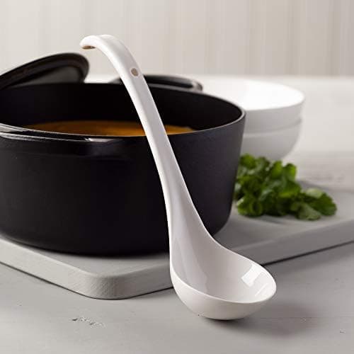 T366 Traditionell Porslinsslev för Sås och Soppa, 27cm  u2013 Vit Vit Slev Vit Slev Vit Slev