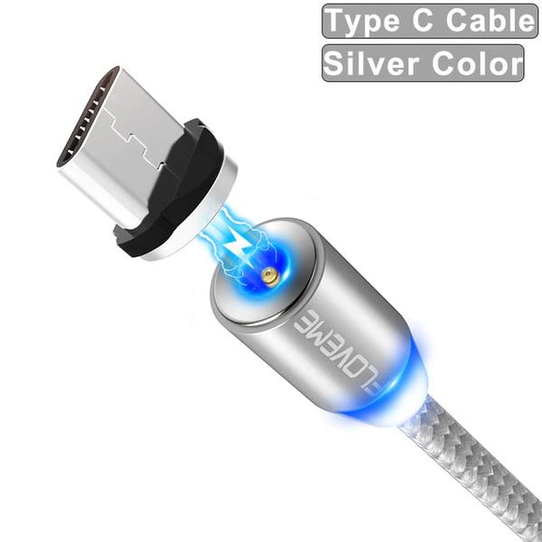 TG 2 st 1m Floweme USB-C magnet laddare|silver Silver