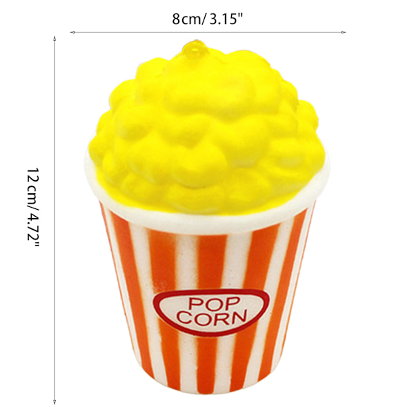 Sødt popcorn-klemme legetøj Stressaflastende klemme squishy bolde Klassepriser Fest favoriserer fidget legetøj til børn Voksne 0.07 null - Red plus yellow
