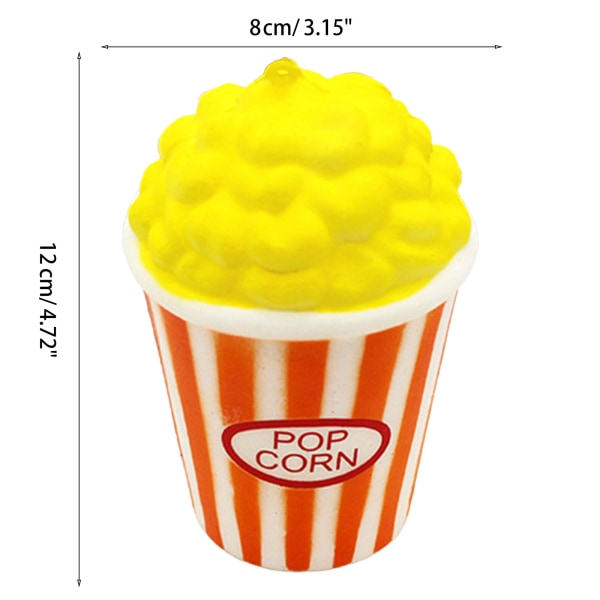 Søte popcorn klemmeleker Stressavlastende klemmesquishies Klasspriser Festgaver fidget leker for barn Voksne 0.07 null - Red plus yellow