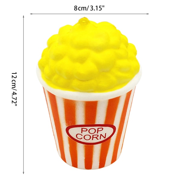 Søte popcorn klemmeleker Stressavlastende klemmesquishies Klasspriser Festgaver fidget leker for barn Voksne 0.07 null - Red plus yellow