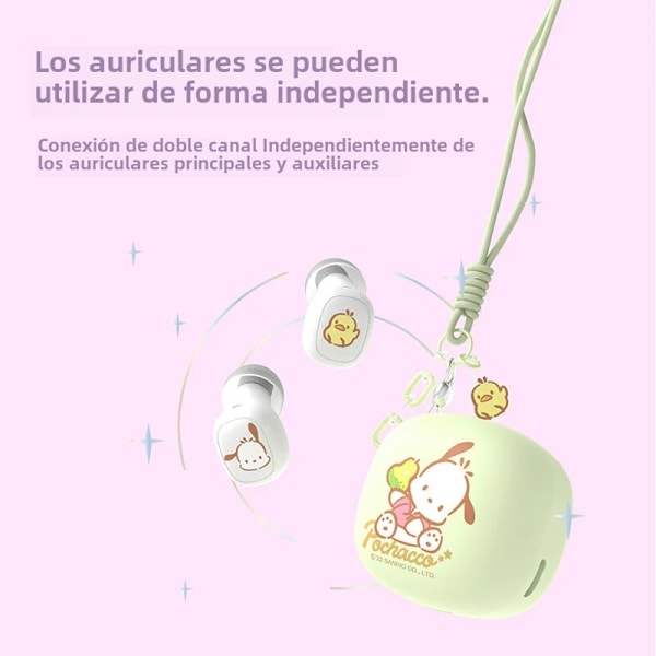 Sanrio Kuromi CNJS-0100 Trådlösa Bluetooth Hörlurar Touchkontroll Sport Brusreducering Socker Mus Huvud My Melody
