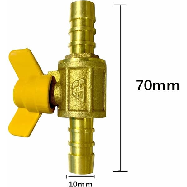 Toveis kuleventil med riller (for 10mm-11mm ID rør)