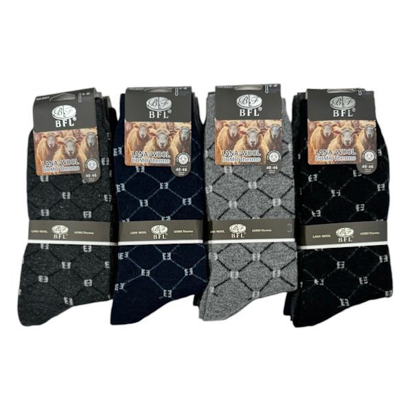 Ullstrumpor herr 12-pack 40-46 multifärg one size_yux
