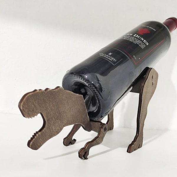 Trä Dinosaurie Vinflaskhållare Kreativa Vinflaskhållare för Vinälskare