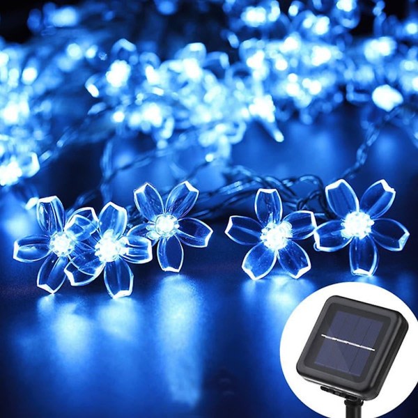 Solcelledrevet LED-utelysstreng 7m - 50 LEDer Hagedekor