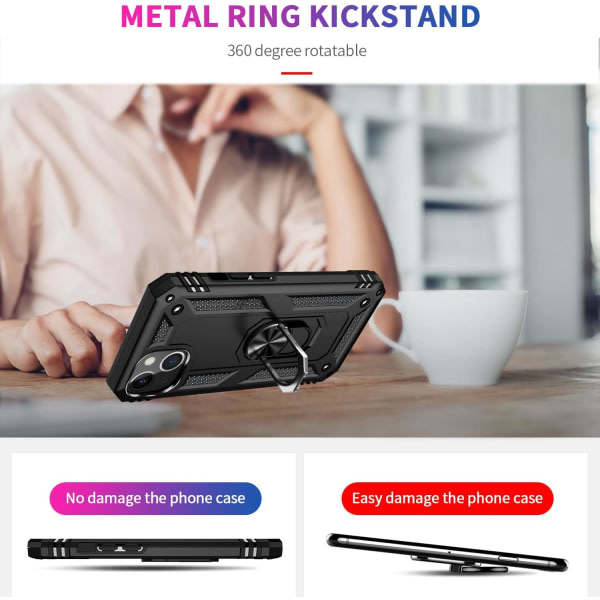 TG-fodral för iPhone 13 (Svart), Stötsäkert skal med