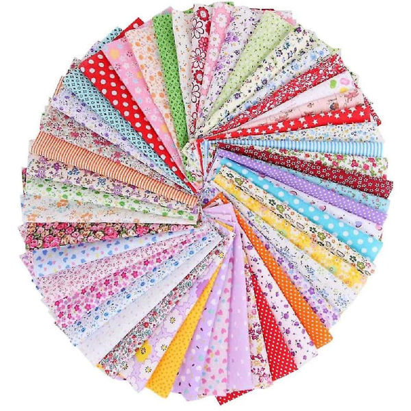 50 stycken bomullstyg Tygpaket Patchwork bomullstyg 25cmx25cm--_max
