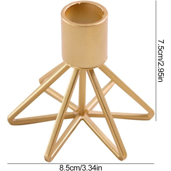 2 delar metall ljushållare Bröllops ljushållare Geometrisk