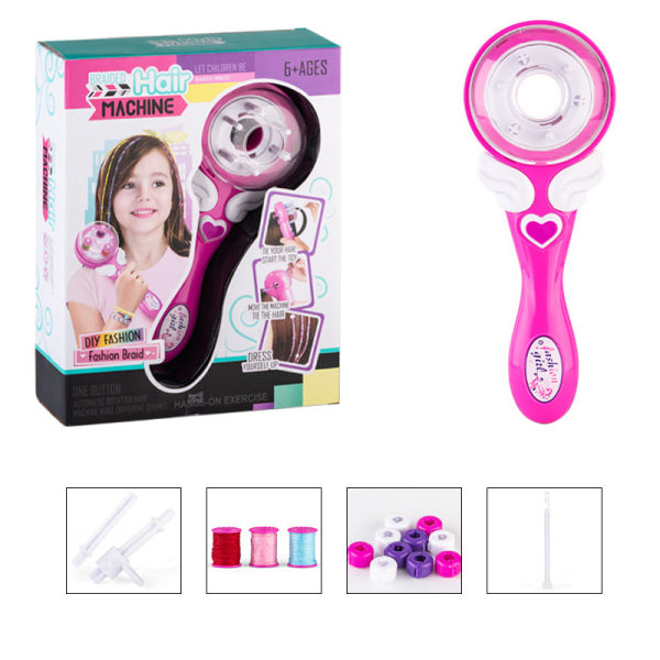 TG Automatisk Hårvævnings Styling Tool Smart Quick DIY Elektrisk Flettemaskine Rosa S