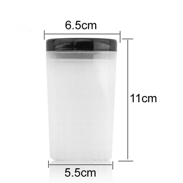 TG Nail Art Spets Pensler Holder Remover Kop Uv Gel Pen Polish Remover Cleanser Kop Immersion Pensel Rengørings Pot Flere Størrelser Slots, Sort Lås
