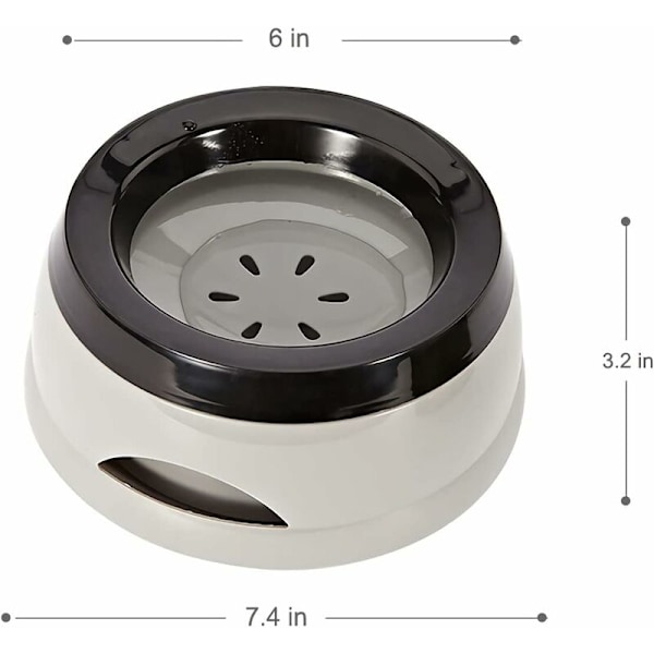 Hundeskål Spildsikker Hundevandskål Langsom Foder Vanddispenser Skål til Hjem og Rejse Vandskål til Hunde/Katte/Kæledyr