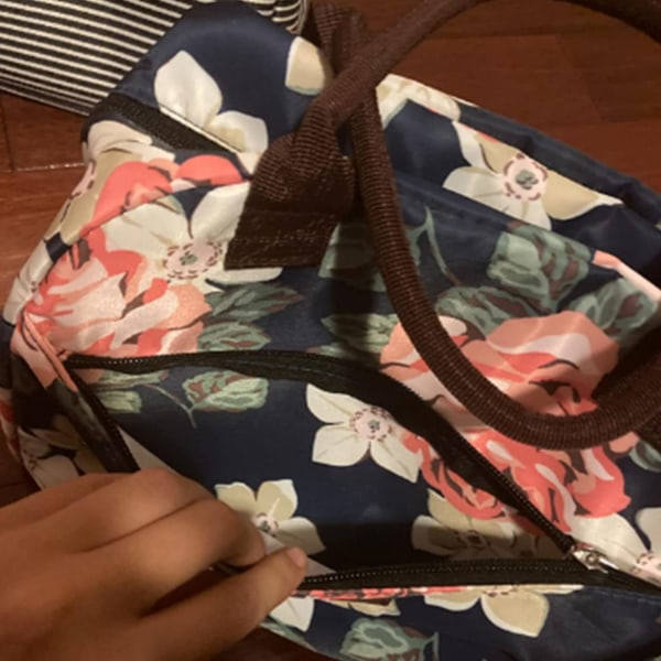 Lounasreppu naisille ja miehille Suuri reppu eristetty ruokakori taskuilla työhön Piknik Matkalounasastiat (Rose)