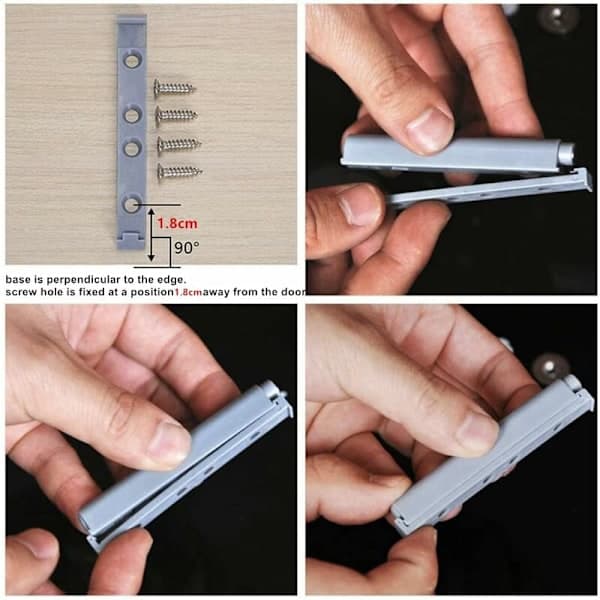 Magnetic Push-to-Open Door Catches for Cabinets, Windows, Open/Close Doors with a Single Touch (6 Pieces)