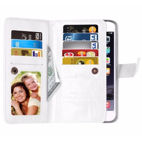 TG iPhone 8 Smart Elegant 9-korts Plånboksfodral Turkos