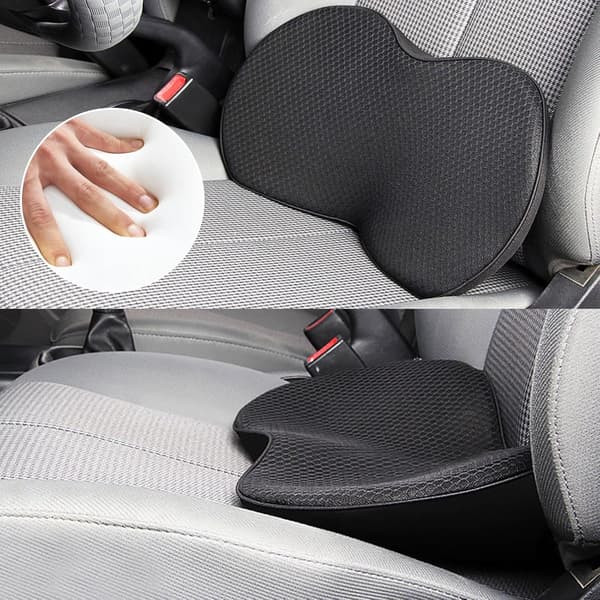 Bil Kilkudde - Sittdynor - Bilkudde i Memory Foam - För Kontor, Bil & Rullstol - Svankstöd i Memory Foam