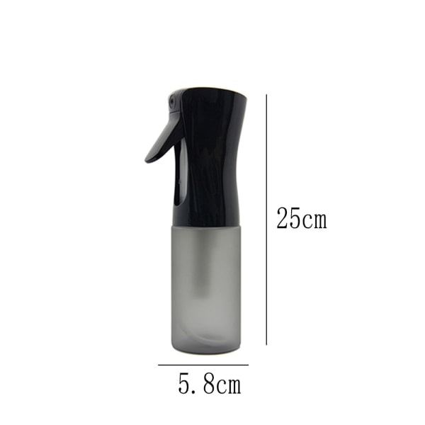 TG 300 ml suihkepullo, täytettävä ruisku, muovi, huurrettu musta